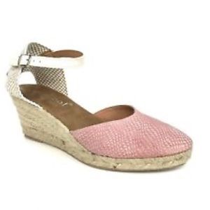 Maypol pink wedges espadrilles Sz 7